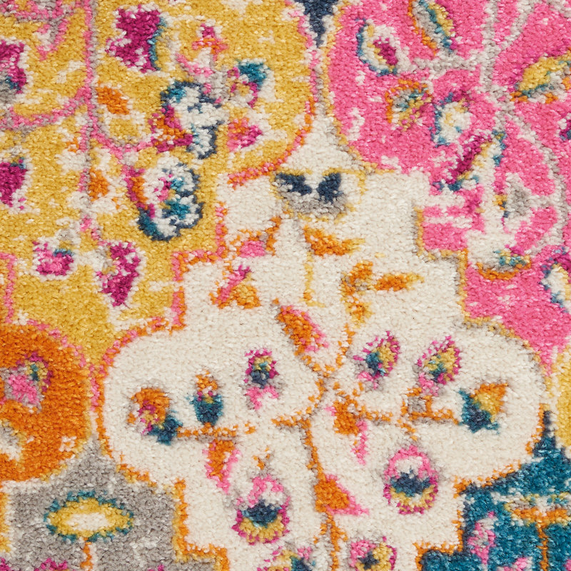 Langley Street Verda Performance Pink/Yellow/Blue Rug & Reviews
